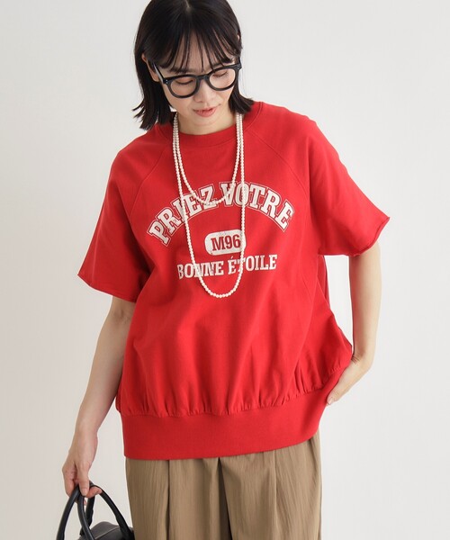 HONEYSUCKLE ROSE（ハニーサックルローズ）の「【スウェッティ】カレッジロゴプルオーバー（Tシャツ/カットソー・レディース・レッド系2/ブラック系/ホワイト系3・04/05）」の3枚目の写真
