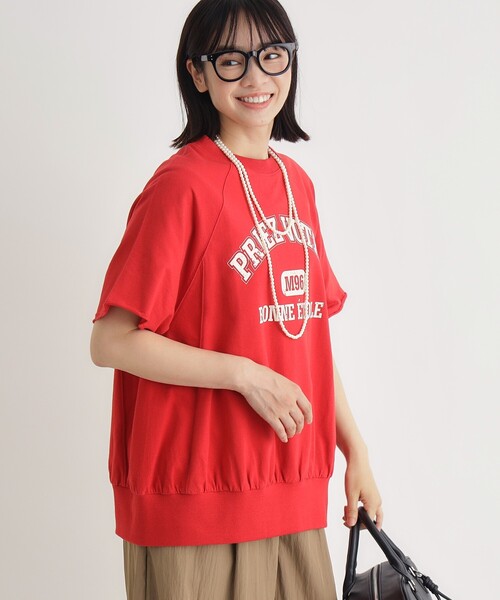 HONEYSUCKLE ROSE（ハニーサックルローズ）の「【スウェッティ】カレッジロゴプルオーバー（Tシャツ/カットソー・レディース・レッド系2/ブラック系/ホワイト系3・04/05）」の4枚目の写真