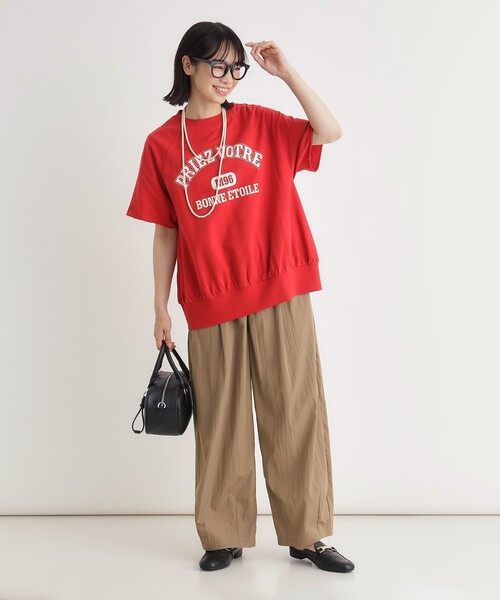 HONEYSUCKLE ROSE（ハニーサックルローズ）の「【スウェッティ】カレッジロゴプルオーバー（Tシャツ/カットソー・レディース・レッド系2/ブラック系/ホワイト系3・04/05）」の8枚目の写真
