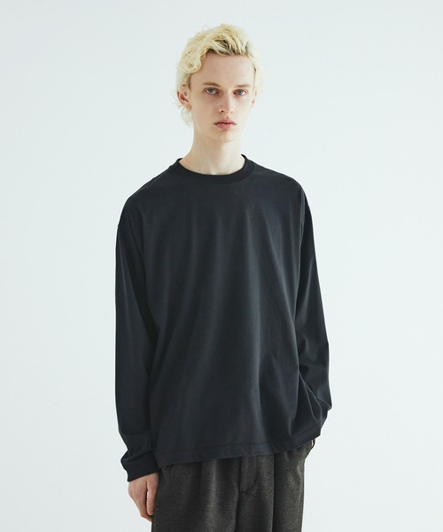 CITY TOKYO(シティトウキョウ)の「【CITY TOKYO】KANEMASA KNIT リラックスロンT(Tシャツ/カットソー・メンズ・オフホワイト/ブラック・1/2/3)」の1枚目の写真
