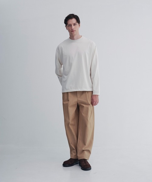 CITY TOKYO(シティトウキョウ)の「【CITY TOKYO】KANEMASA KNIT リラックスロンT(Tシャツ/カットソー・メンズ・オフホワイト/ブラック・1/2/3)」の3枚目の写真