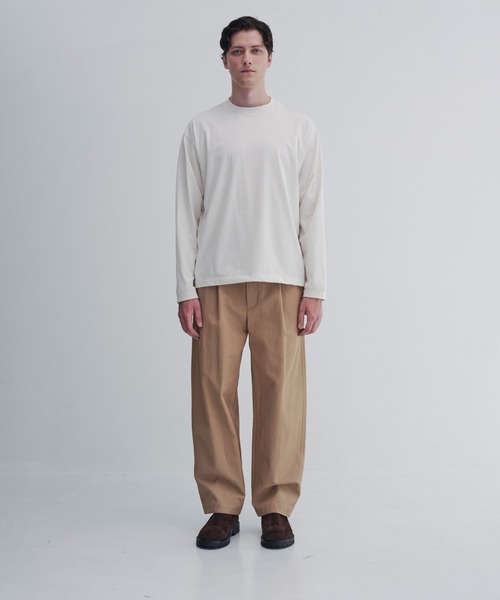 CITY TOKYO(シティトウキョウ)の「【CITY TOKYO】KANEMASA KNIT リラックスロンT(Tシャツ/カットソー・メンズ・オフホワイト/ブラック・1/2/3)」の4枚目の写真