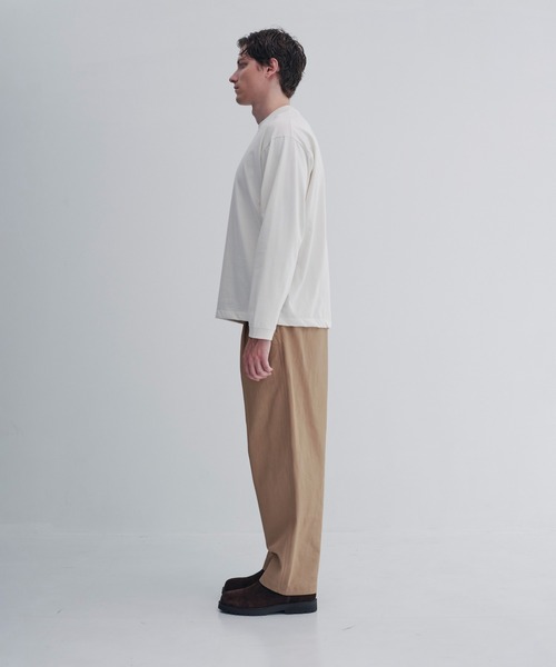 CITY TOKYO(シティトウキョウ)の「【CITY TOKYO】KANEMASA KNIT リラックスロンT(Tシャツ/カットソー・メンズ・オフホワイト/ブラック・1/2/3)」の5枚目の写真
