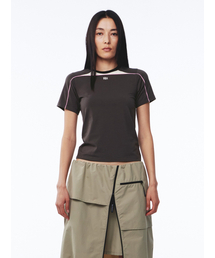 Cycle Half Sleeve Top Charcoal