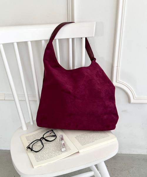 Loueme（ルエム）の「ベロアタッチPUハンドルトートバッグ（トートバッグ・レディース・ブラック/ブラウン/オリーブ/アイボリー/レッド/ピンク・FREE）」の22枚目の写真