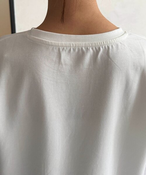 Chez toi(シェトワ)の「刺繍ロゴTシャツ(Tシャツ/カットソー・レディース・ブラウン/ホワイト/ブラック・FREE)」の9枚目の写真