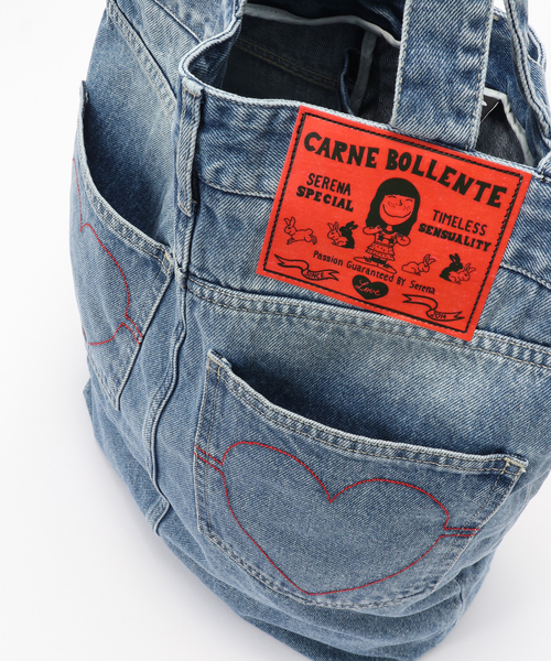 Carne Bollente(カルネボレンテ)の「Carne Bollente / カルネボレンテ Daisy Duke Delights(トートバッグ・レディース・ネイビー・FREE)」の2枚目の写真