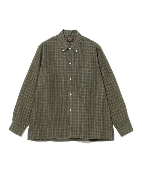 BEAMS PLUS(ビームスプラス)の「Open B. D. Dobby Plaid(シャツ/ブラウス・メンズ・グリーン/ネイビー/サックスブルー・LARGE/MEDIUM/SMALL/X-LARGE)」の6枚目の写真