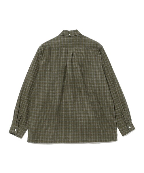 BEAMS PLUS(ビームスプラス)の「Open B. D. Dobby Plaid(シャツ/ブラウス・メンズ・グリーン/ネイビー/サックスブルー・LARGE/MEDIUM/SMALL/X-LARGE)」の7枚目の写真