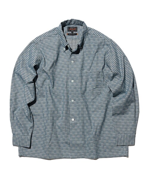 BEAMS PLUS(ビームスプラス)の「Open B. D. Dobby Plaid(シャツ/ブラウス・メンズ・グリーン/ネイビー/サックスブルー・LARGE/MEDIUM/SMALL/X-LARGE)」の9枚目の写真