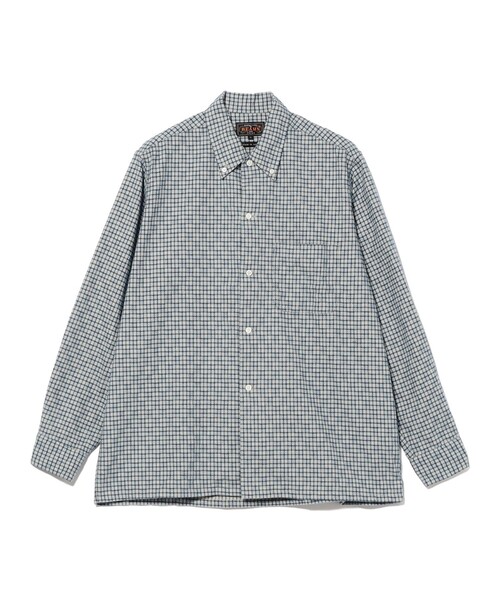 BEAMS PLUS(ビームスプラス)の「Open B. D. Dobby Plaid(シャツ/ブラウス・メンズ・グリーン/ネイビー/サックスブルー・LARGE/MEDIUM/SMALL/X-LARGE)」の11枚目の写真