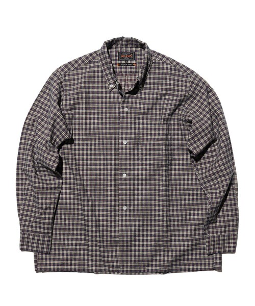 BEAMS PLUS(ビームスプラス)の「Open B. D. Dobby Plaid(シャツ/ブラウス・メンズ・グリーン/ネイビー/サックスブルー・LARGE/MEDIUM/SMALL/X-LARGE)」の14枚目の写真