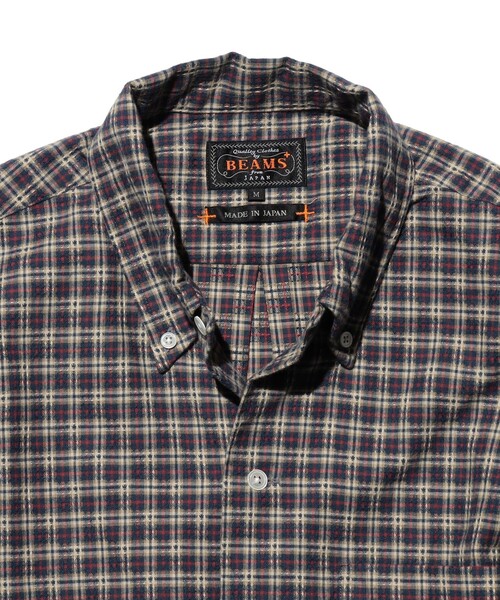 BEAMS PLUS(ビームスプラス)の「Open B. D. Dobby Plaid(シャツ/ブラウス・メンズ・グリーン/ネイビー/サックスブルー・LARGE/MEDIUM/SMALL/X-LARGE)」の15枚目の写真
