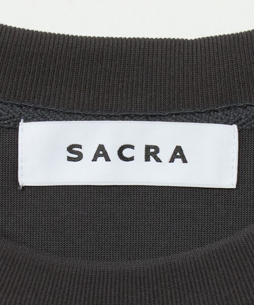 SACRA(サクラ)の「<SACRA>6分袖 レター Tシャツ(Tシャツ/カットソー・レディース・ブラウン系/ダークグレー/ブラック・38)」の15枚目の写真