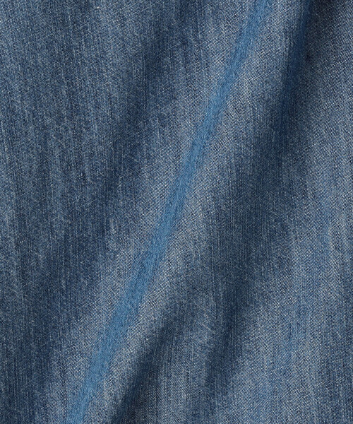 COMME CA Wardrobe(コムサワードローブ)の「〔 +サイズ 〕 テンセル/リネンデニム シャツ(シャツ/ブラウス・レディース・インディゴブルー/ライトインディゴブルー・13号)」の22枚目の写真