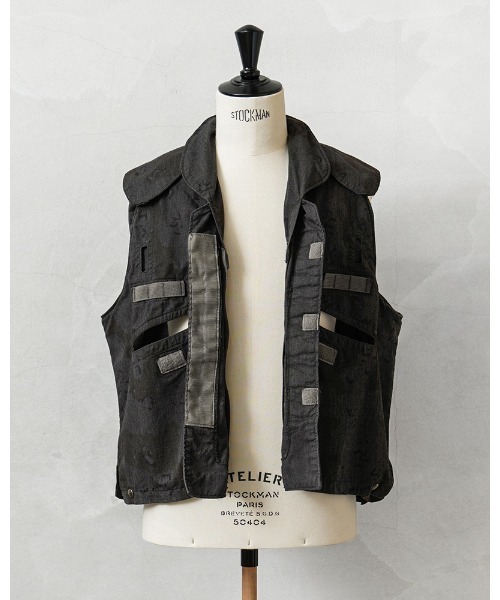 MILITARY(ミリタリー)の「実物 新品 デッドストック 米軍 PASGT ボディアーマーベストカバー 6カラーデザートカモ BLACK染め / 6Cデザート(ベスト・メンズ・ブラック系その他・S/M)」の4枚目の写真