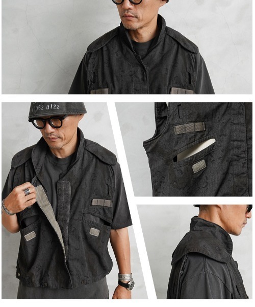 MILITARY(ミリタリー)の「実物 新品 デッドストック 米軍 PASGT ボディアーマーベストカバー 6カラーデザートカモ BLACK染め / 6Cデザート(ベスト・メンズ・ブラック系その他・S/M)」の8枚目の写真