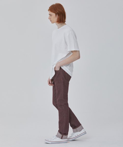RYUL+WAI(リュルアンドワイ)の「デニムカラーセルビッチパンツワイン(デニムパンツ・メンズ・その他・34/30/32)」の2枚目の写真