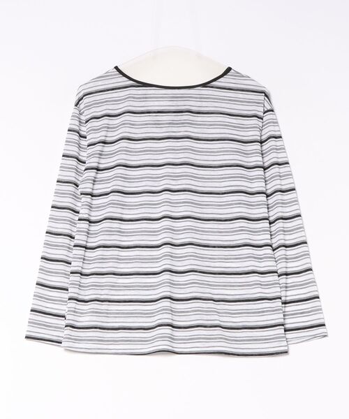 Ritzy(リッツィー)の「バックリボン ボーダー長袖カットソー(Tシャツ/カットソー・レディース・ホワイト・M/L/XL)」の12枚目の写真