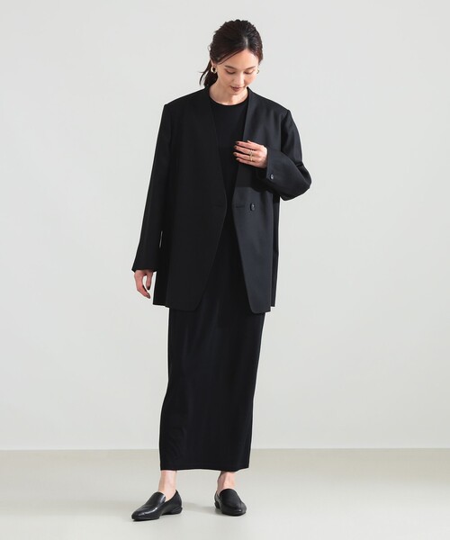Demi-Luxe BEAMS(デミルクス ビームス)の「ラペルレス オーバー ジャケット(その他アウター・レディース・ブラック/ブラウン・38/36)」の22枚目の写真
