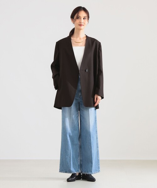 Demi-Luxe BEAMS(デミルクス ビームス)の「ラペルレス オーバー ジャケット(その他アウター・レディース・ブラック/ブラウン・38/36)」の17枚目の写真