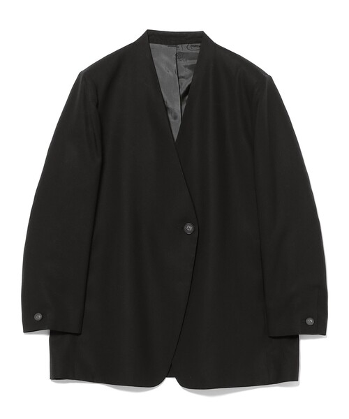 Demi-Luxe BEAMS(デミルクス ビームス)の「ラペルレス オーバー ジャケット(その他アウター・レディース・ブラック/ブラウン・38/36)」の4枚目の写真