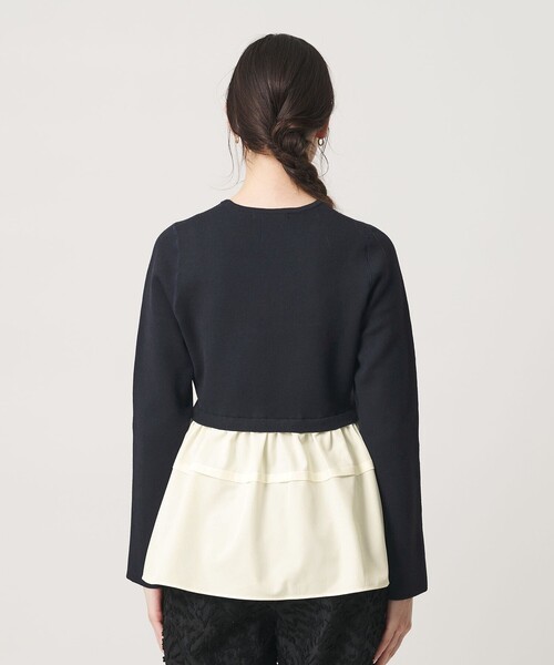 BEAUTY&YOUTH UNITED ARROWS(ビューティーアンドユースユナイテッドアローズ)の「【WEB限定 Wardrobe DAILY MINIMAL】レイヤードフレアニットプルオーバー ウォッシャブル(ニット/セーター・レディース・ネイビー/オフホワイト/ダークグレー・FREE)」の18枚目の写真