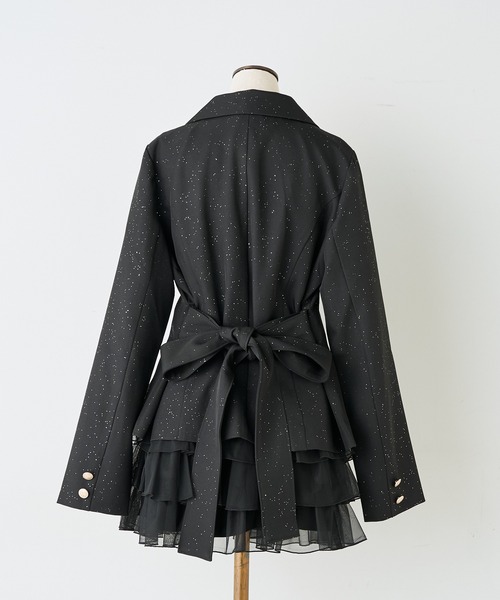 one after another NICE CLAUP(ワンアフターアナザーナイスクラップ)の「【セットアップ可能/スカート別売り】ダブルボタンジャケット(テーラードジャケット・レディース・ベージュ/ブラウン系その他/ブラック・FREE)」の6枚目の写真