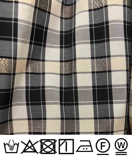 PICCIN(ピッチン)の「ラメチェックザビエルブラウス(シャツ/ブラウス・レディース・ベージュ・M)」の14枚目の写真