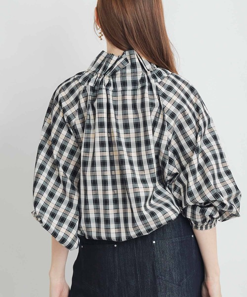 PICCIN(ピッチン)の「ラメチェックザビエルブラウス(シャツ/ブラウス・レディース・ベージュ・M)」の5枚目の写真