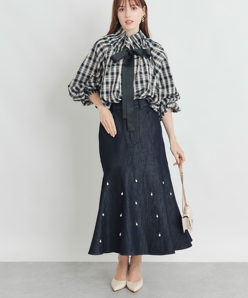 PICCIN(ピッチン)の「ラメチェックザビエルブラウス(シャツ/ブラウス・レディース・ベージュ・M)」の7枚目の写真