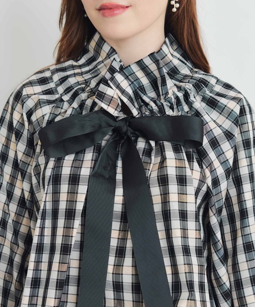 PICCIN(ピッチン)の「ラメチェックザビエルブラウス(シャツ/ブラウス・レディース・ベージュ・M)」の10枚目の写真