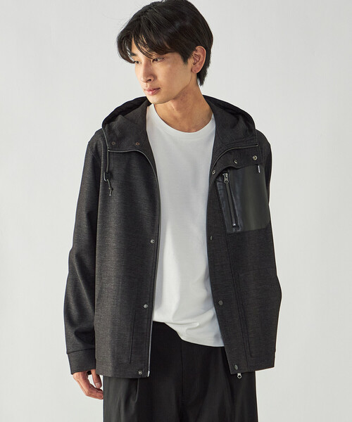 COMME CA ISM(コムサイズム)の「デニムライク ストレッチ デッキブルゾン(ブルゾン・メンズ・ブラック/ネイビー・M/L)」の6枚目の写真