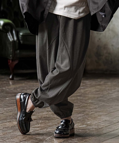 CAMBIO(カンビオ)の「mp15300-Brushed Bonded Balloon Jogger Pants バルーンジョガーパンツ(GM-A6202W-004)(その他パンツ・メンズ・チャコールグレー/ブラック/ミックスグレー・S/M/L)」の3枚目の写真