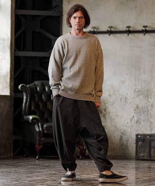 CAMBIO(カンビオ)の「mp15300-Brushed Bonded Balloon Jogger Pants バルーンジョガーパンツ(GM-A6202W-004)(その他パンツ・メンズ・チャコールグレー/ブラック/ミックスグレー・S/M/L)」の9枚目の写真