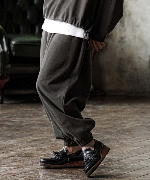 CAMBIO(カンビオ)の「mp15300-Brushed Bonded Balloon Jogger Pants バルーンジョガーパンツ(GM-A6202W-004)(その他パンツ・メンズ・チャコールグレー/ブラック/ミックスグレー・S/M/L)」の11枚目の写真