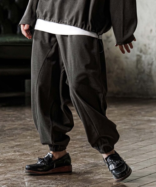 CAMBIO(カンビオ)の「mp15300-Brushed Bonded Balloon Jogger Pants バルーンジョガーパンツ(GM-A6202W-004)(その他パンツ・メンズ・チャコールグレー/ブラック/ミックスグレー・S/M/L)」の12枚目の写真