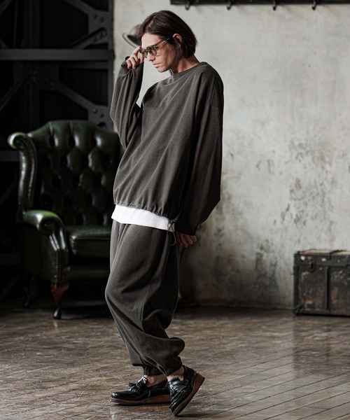 CAMBIO(カンビオ)の「mp15300-Brushed Bonded Balloon Jogger Pants バルーンジョガーパンツ(GM-A6202W-004)(その他パンツ・メンズ・チャコールグレー/ブラック/ミックスグレー・S/M/L)」の15枚目の写真