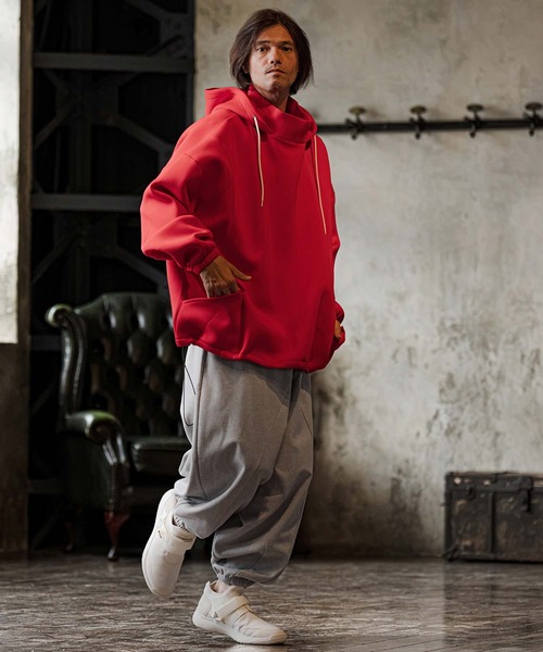 CAMBIO(カンビオ)の「mp15300-Brushed Bonded Balloon Jogger Pants バルーンジョガーパンツ(GM-A6202W-004)(その他パンツ・メンズ・チャコールグレー/ブラック/ミックスグレー・S/M/L)」の19枚目の写真