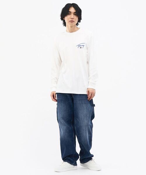 tommy jeans(トミー ジーンズ)の「【オンライン限定】ユニセックス シグネチャーチェストロングスリーブTシャツ(Tシャツ/カットソー・メンズ・ブラック/ホワイト・X-LARGE/LARGE/MEDIUM/SMALL)」の12枚目の写真