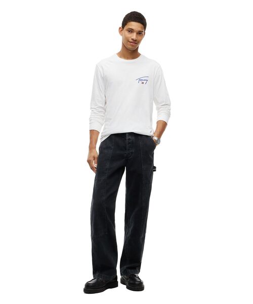 tommy jeans(トミー ジーンズ)の「【オンライン限定】ユニセックス シグネチャーチェストロングスリーブTシャツ(Tシャツ/カットソー・メンズ・ブラック/ホワイト・X-LARGE/LARGE/MEDIUM/SMALL)」の15枚目の写真