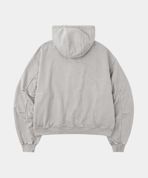 LETTERCOMO（レテルコモ）の「フェイデッドクロップフードブルゾンストーンベージュ（パーカー・レディース・ベージュ・MEDIUM/LARGE/X-LARGE）」の2枚目の写真