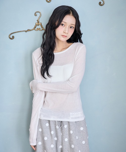 FCMM（エフシーエムエム）の「COLOR LS TEE / カラーロンT（Tシャツ/カットソー・レディース・ミント/グレイッシュブルー/ダークパープル/レモンイエロー/オフホワイト・SMALL/MEDIUM）」の21枚目の写真