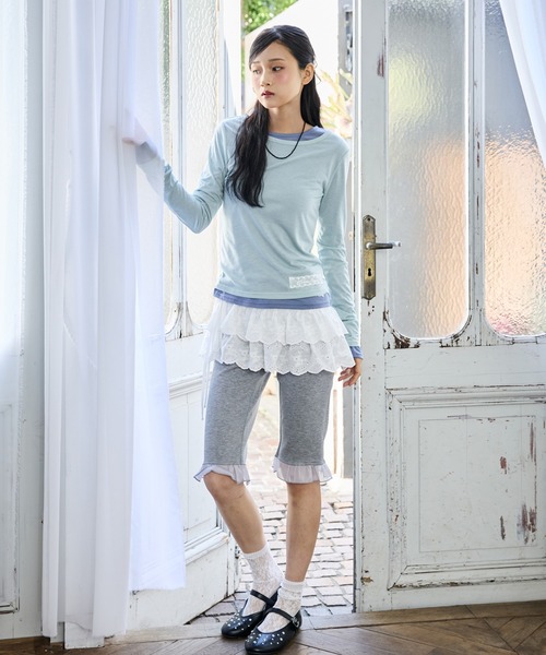 FCMM（エフシーエムエム）の「COLOR LS TEE / カラーロンT（Tシャツ/カットソー・レディース・ミント/グレイッシュブルー/ダークパープル/レモンイエロー/オフホワイト・SMALL/MEDIUM）」の11枚目の写真