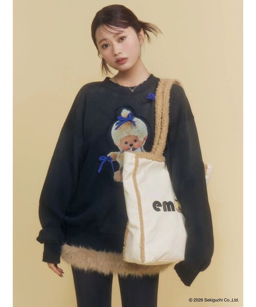 EMODA(エモダ)の「【Monchhichi×EMODA】2トーンボアトートバッグ(トートバッグ・レディース・アイボリー/ブラウン・FREE)」の4枚目の写真