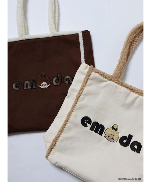 EMODA(エモダ)の「【Monchhichi×EMODA】2トーンボアトートバッグ(トートバッグ・レディース・アイボリー/ブラウン・FREE)」の7枚目の写真