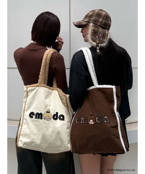 EMODA(エモダ)の「【Monchhichi×EMODA】2トーンボアトートバッグ(トートバッグ・レディース・アイボリー/ブラウン・FREE)」の16枚目の写真