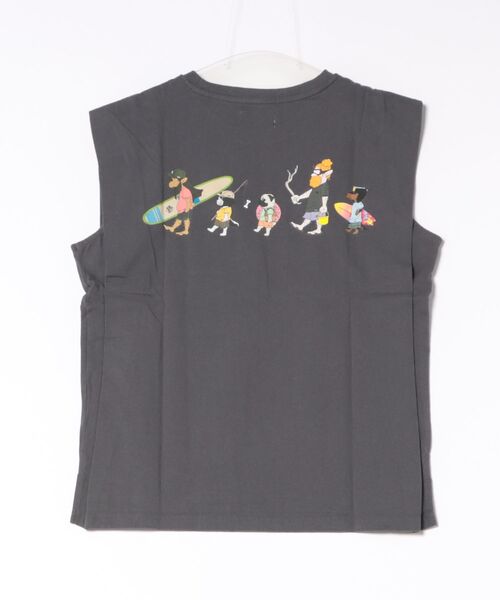 RIVER SIDE CULTURE(リバーサイドカルチャー)の「RIVER SIDE CULTURE / MY FAMILY SURFING ノースリーブ(Tシャツ/カットソー・レディース・チャコールグレー・SMALL/MEDIUM)」の6枚目の写真