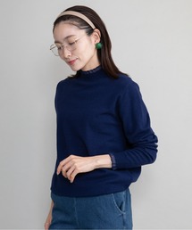 【全8色展開】プチフリルハイネックニット