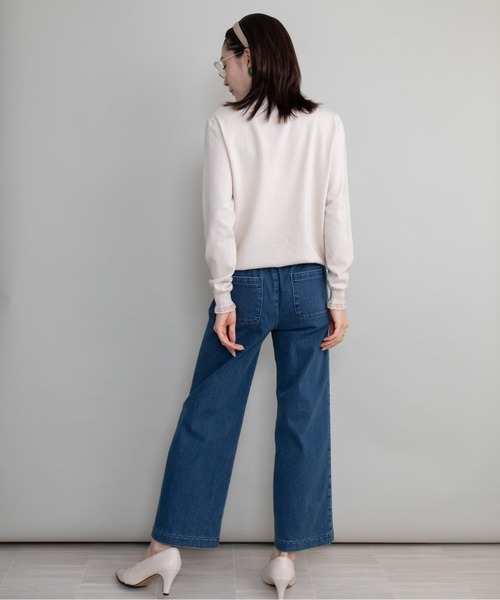 lodie(ロディ)の「【全8色展開】プチフリルハイネックニット(ニット/セーター・レディース・イエロー/ブルー/グリーン/アイボリー/グレー/レッド/ネイビー/ブラック・FREE)」の16枚目の写真